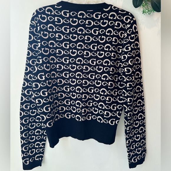 Guess Black and Cream Logo Sweater - Picture 8 of 11
